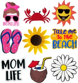 9Pcs Bogg Bag Accessories - Beach Tote Bag with Rubber & Decoration Charms for Girls & Women