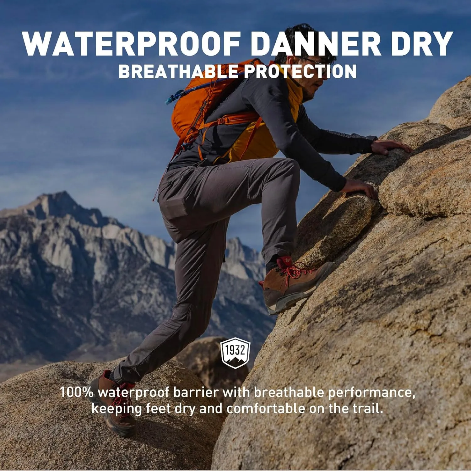 Danner Panorama 6 Waterproof Hiking Boots for Men with Rich Suede Upper, Breathable Dry Barrier, Comfort Footbed, and Traction Outsole