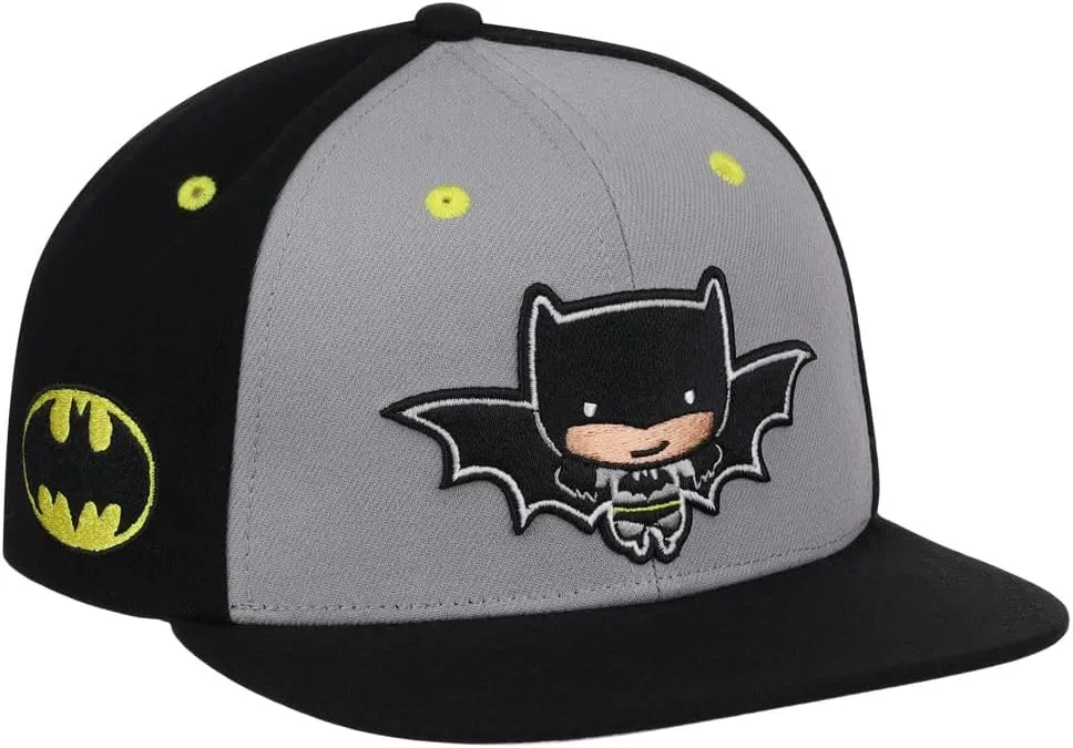DC Comics Youth Chibi Glow in The Dark Embroidery Adjustable Snapback Hat (One Size)