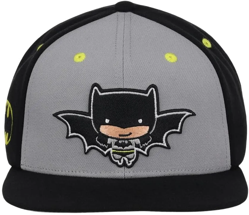 DC Comics Youth Chibi Glow in The Dark Embroidery Adjustable Snapback Hat (One Size)