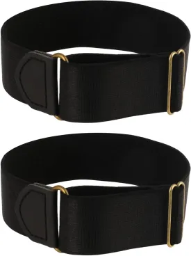 Elastic Black Arm Band Sleeve Garters Stretchy Adjustable Anti-Slip Shirt Long Sleeve Holders Armband for Men