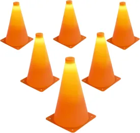 GoSports LED Light Up Sports Cones (6 Pack), 9 Inch