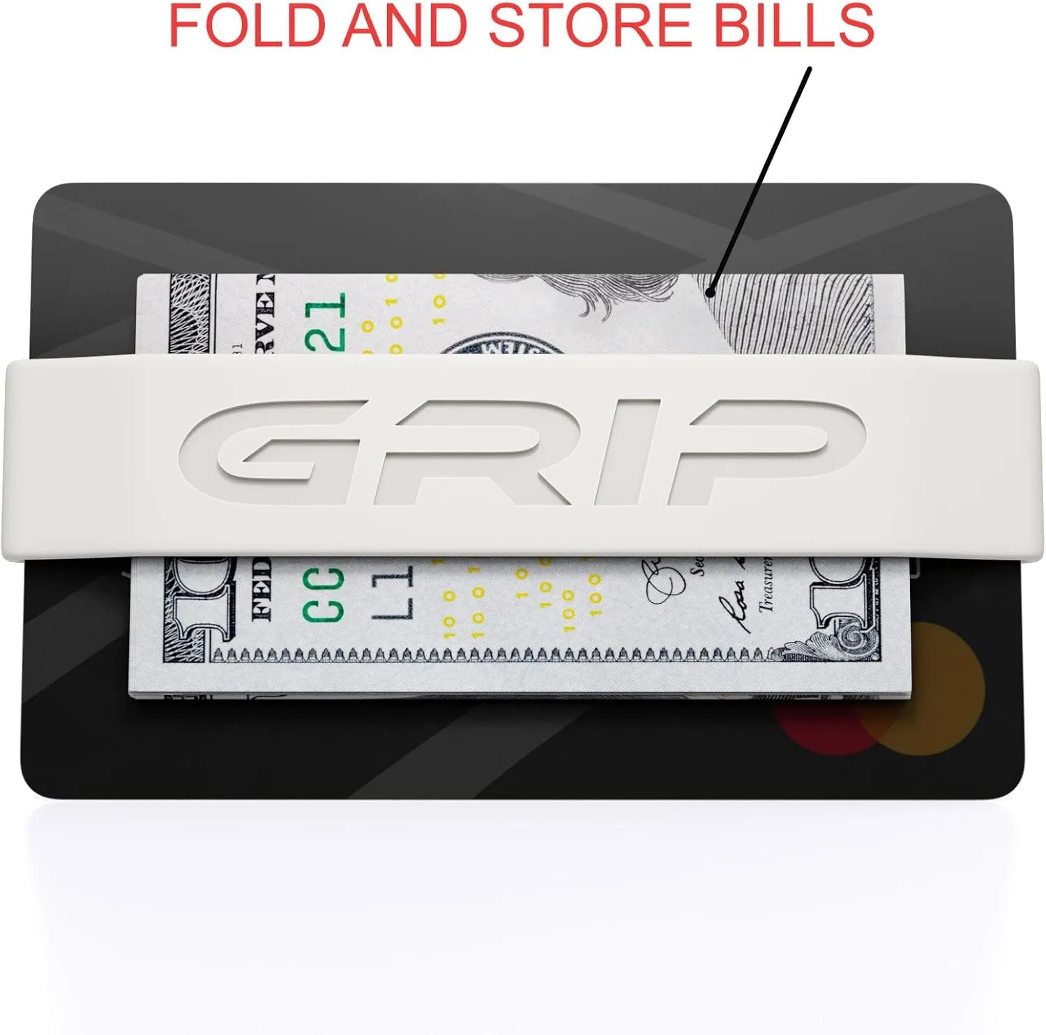 Grip Money Bands (Pack of 3) - GLOW IN THE DARK - Premium Silicone Band for Cash & Cards - Slim & Durable Design