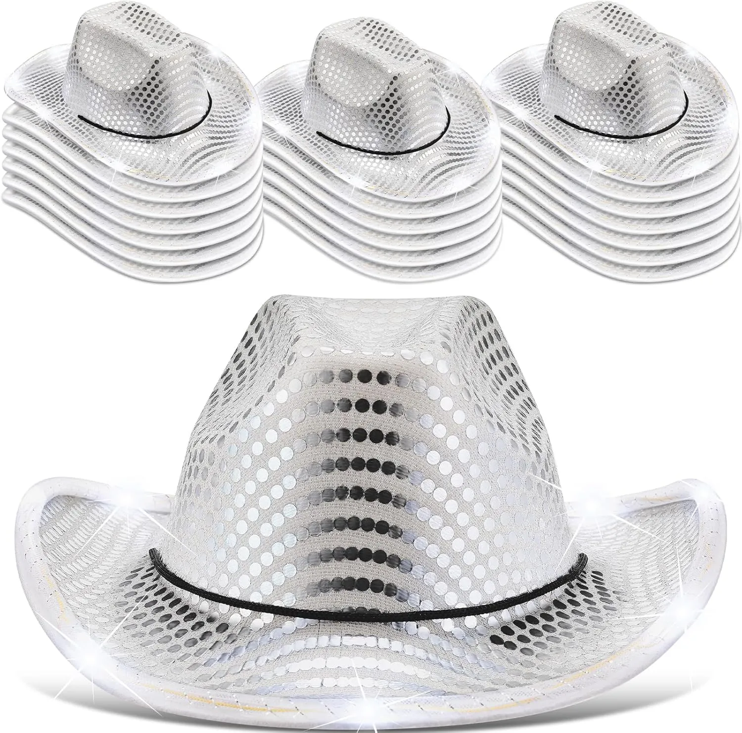 LED Lights Cowboy Cowgirl Hat Flashing LED Lights Cowgirl Hat for Wedding Western Bachelorette Party