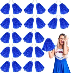 Lovecheer 24PCS Pom Poms Cheerleading Plastic Cheerleader Pom Poms with Handle Cheering for Sports Spirited Dance Party Performance
