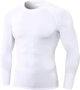 Men's Athletic Compression Shirts Long Sleeve Workout T-Shirt Mock Turtleneck Base Layer Undershirt Tops