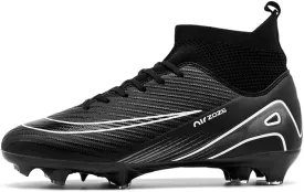 Men's Soccer Shoes High-Top Soccer Cleats Outdoor Indoor Breathable Athletic Professional Spikes Youth Boys Football Shoes Unisex