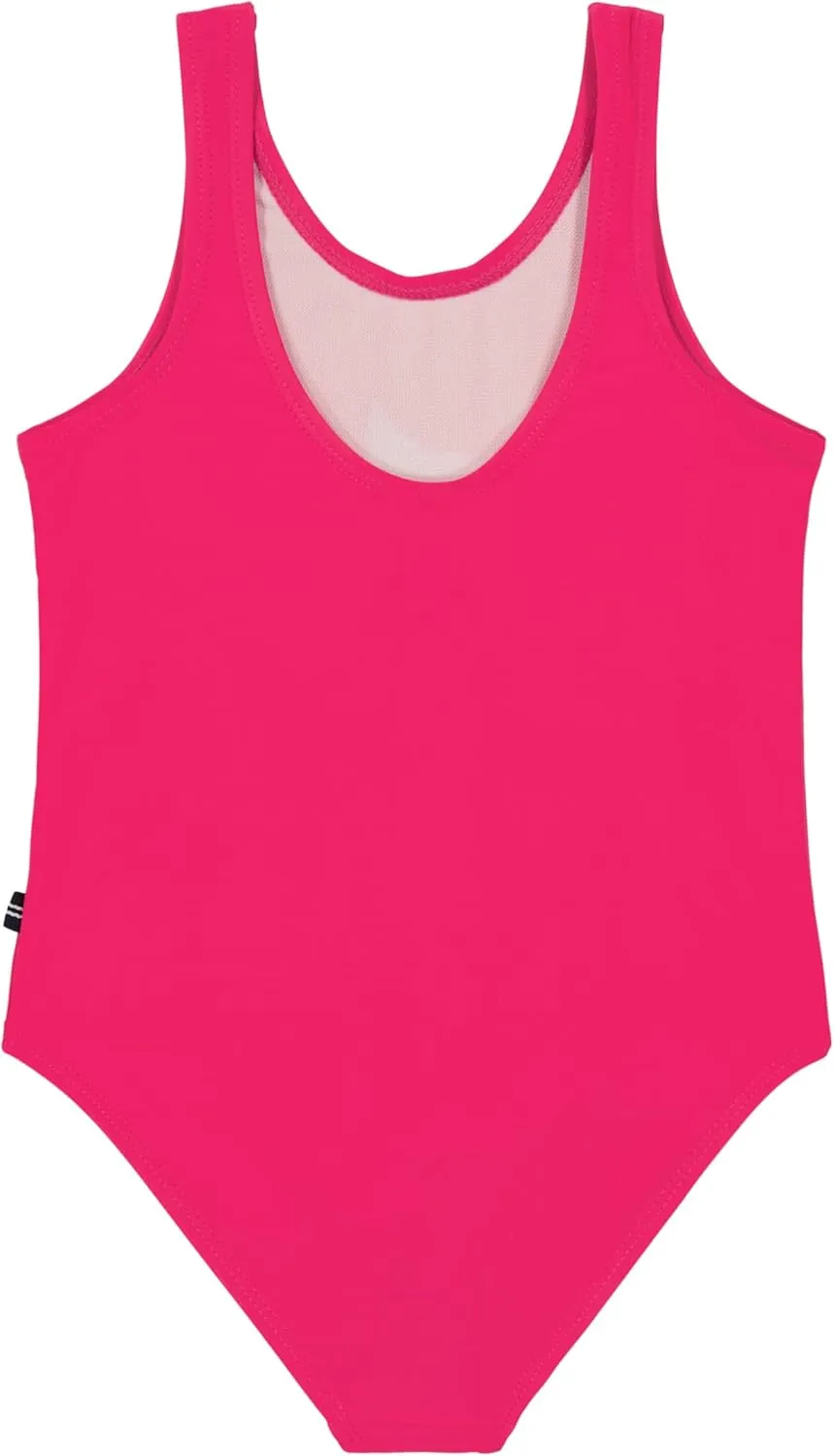 Nautica Girls' One-Piece Swimsuit with UPF 50  Sun Protection, Quick Drying Bathing Suit