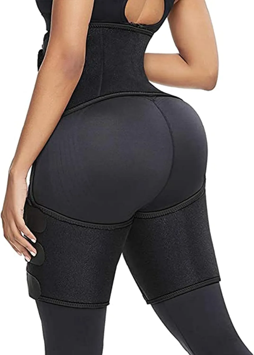 RESHE 4 in 1 High Waist Arm and Thigh Wast Trainer for Women, Sweat Band Waist Trimmer Plus Size