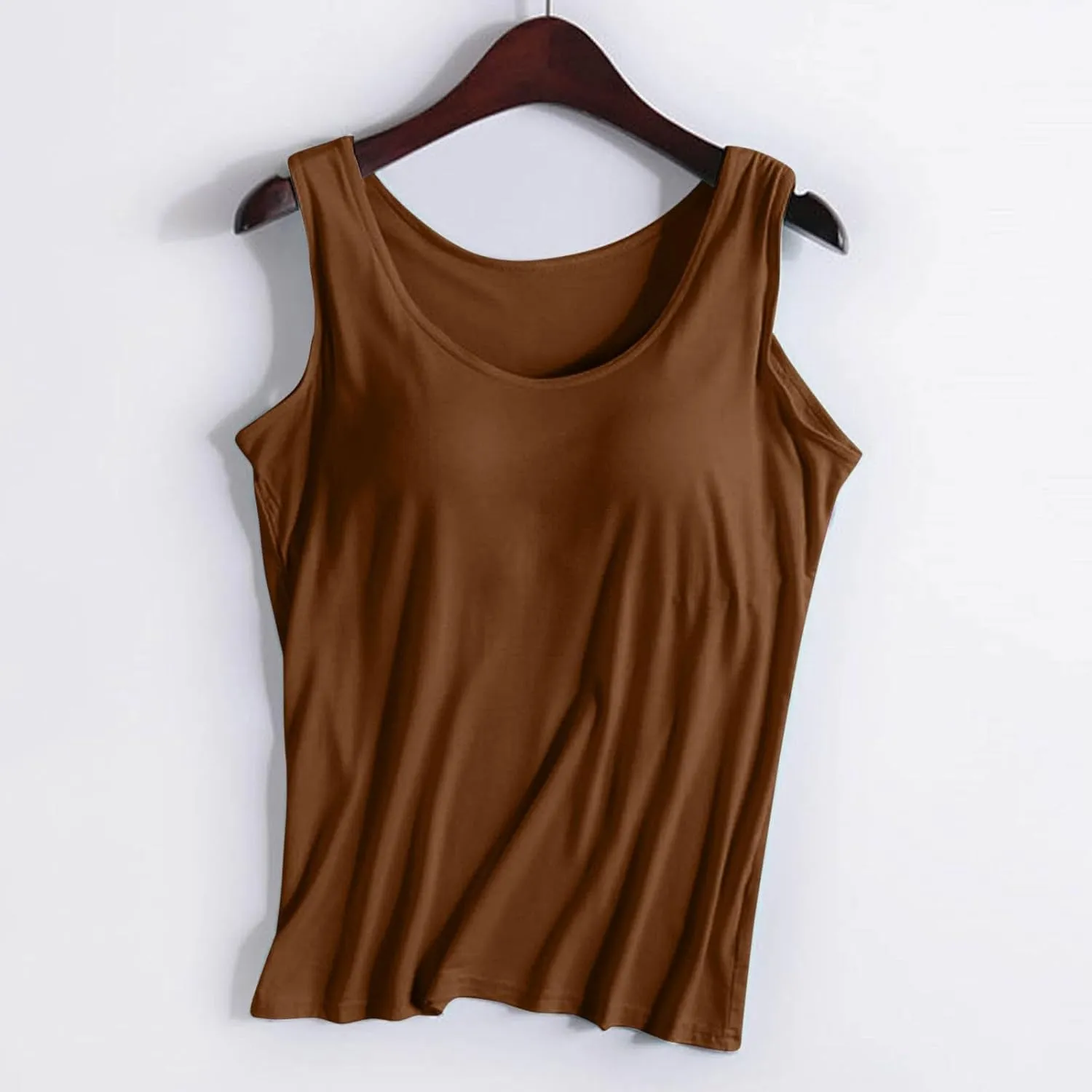 Sleeveless Tops for Women Camisole Tops Running Sports Racerback Tops Plus Size Comfy Tank Tops with Built in Bra