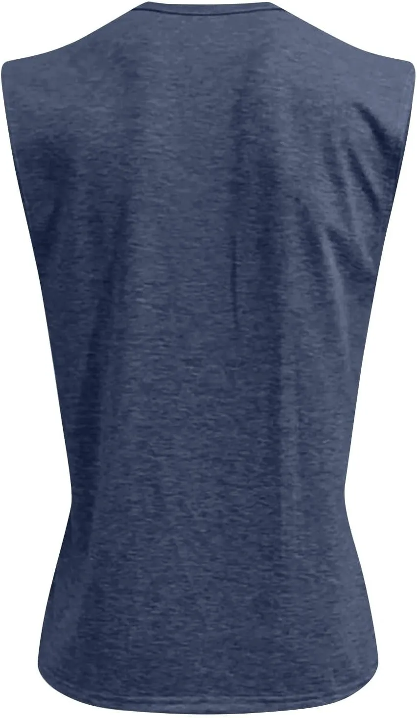Tank Tops Men Big and Tall Henley Shirts Sleeveless Muscle Gym Workout Running Beach Summer Vintage Button Up Biker Tee Vest