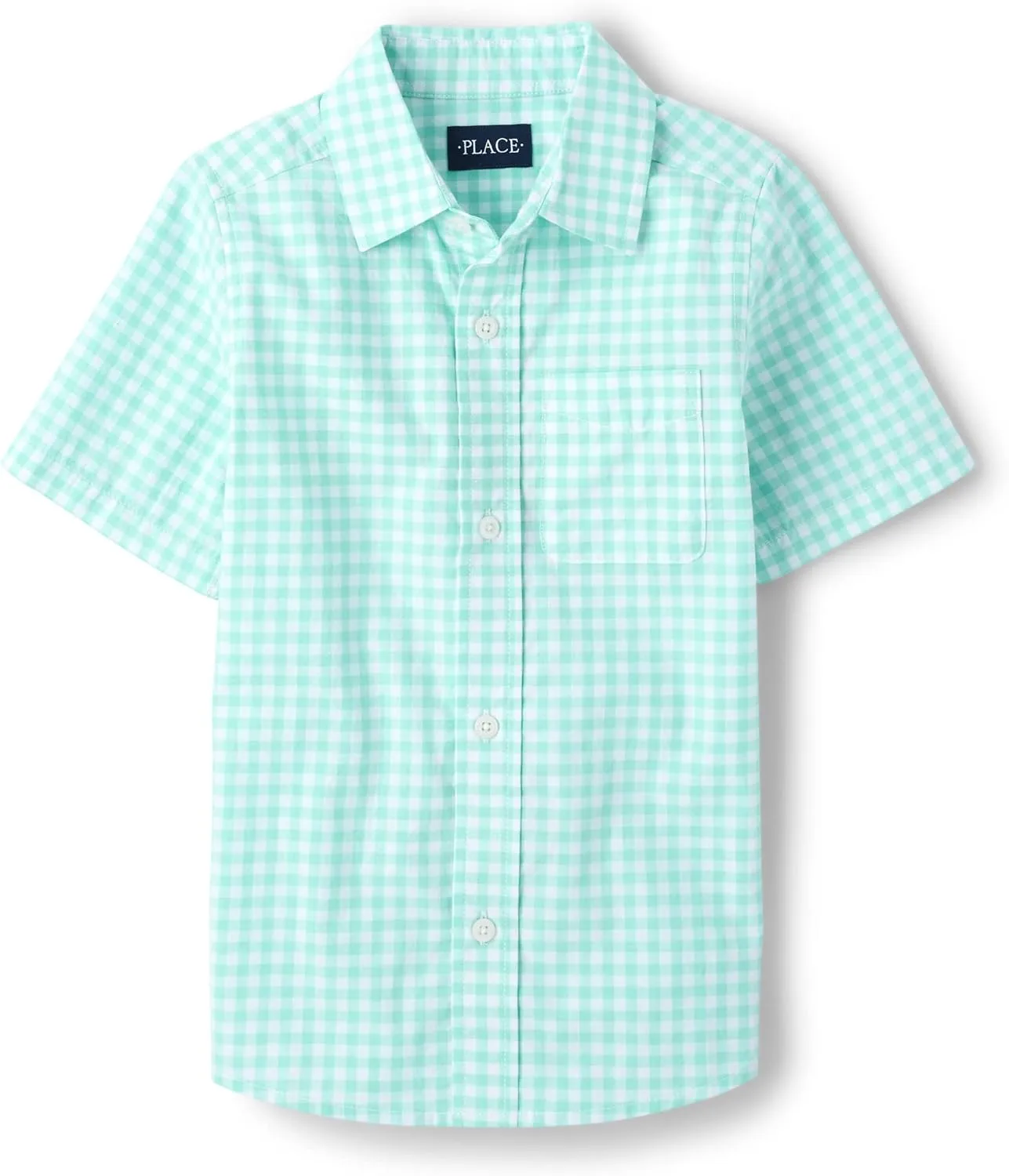 The Children's Place Boys' and Toddler Boys' Short Sleeve Button Down Shirt