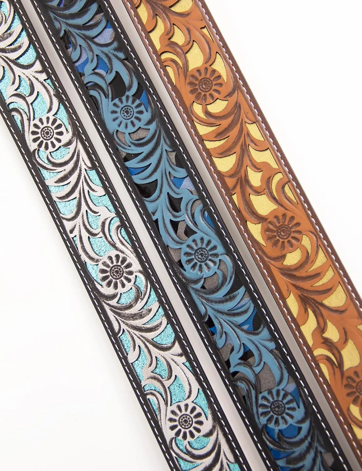 TOPACC Western Belts for Women Men Cowgirl Cowboy Country Belts with Buckles for Jeans Pants Rodeo