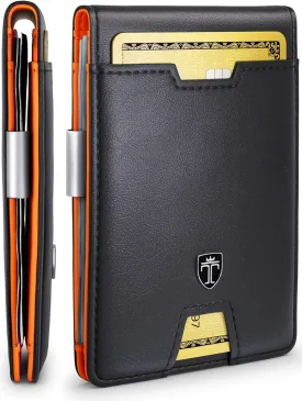 TRAVANDO Mens Slim Wallet with Money Clip AUSTIN RFID Blocking Bifold Credit Card Holder for Men with Gift Box