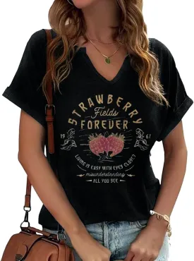Vintage Rock Band T Shirt for Women V Neck Nashville Western Shirts Cowgirl Cowboy Graphic Tees Country Music Tops