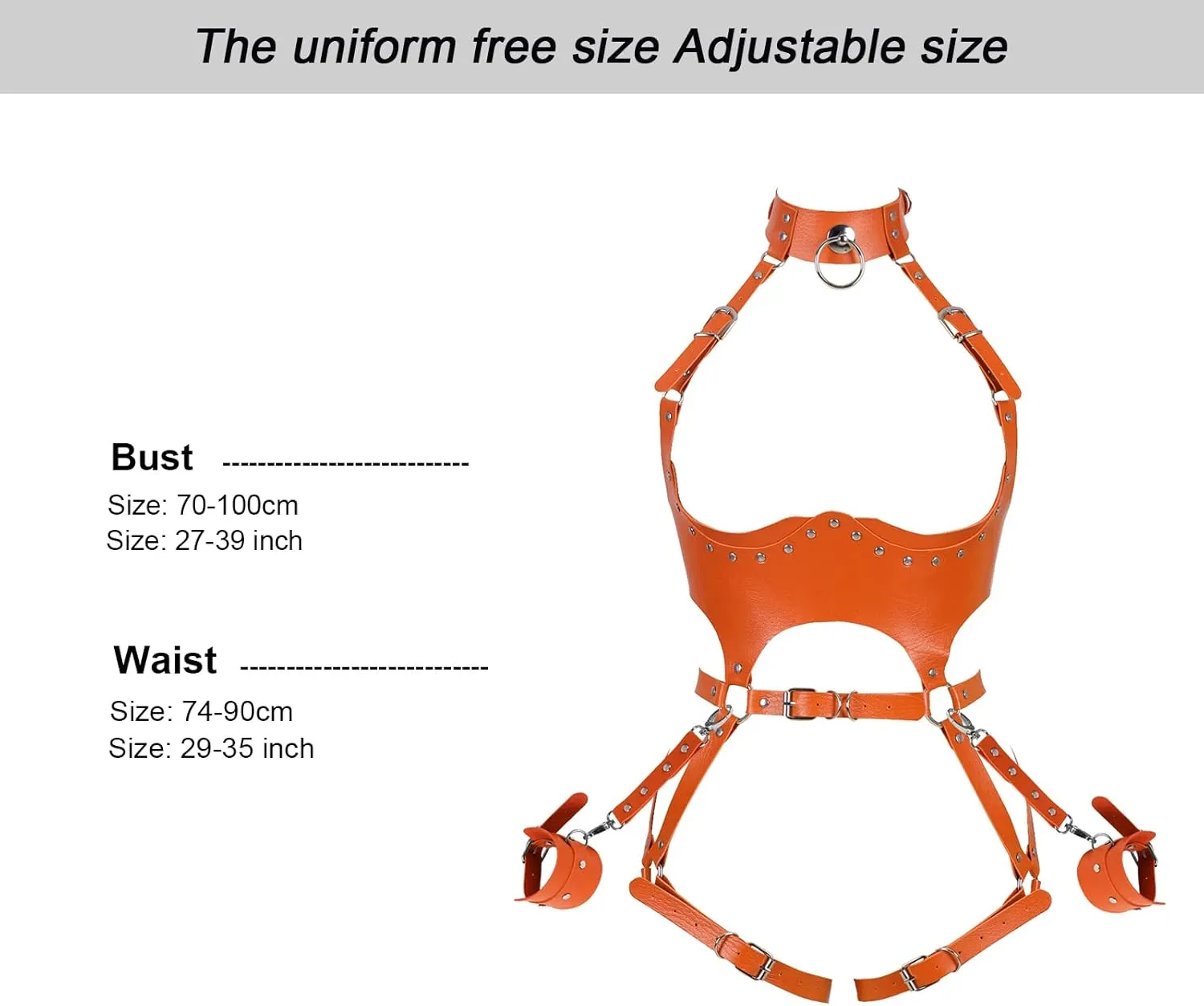 Waist Garter belt Punk Full body harness for women Photography Dance Rock Halloween Leather cage Chest strap set